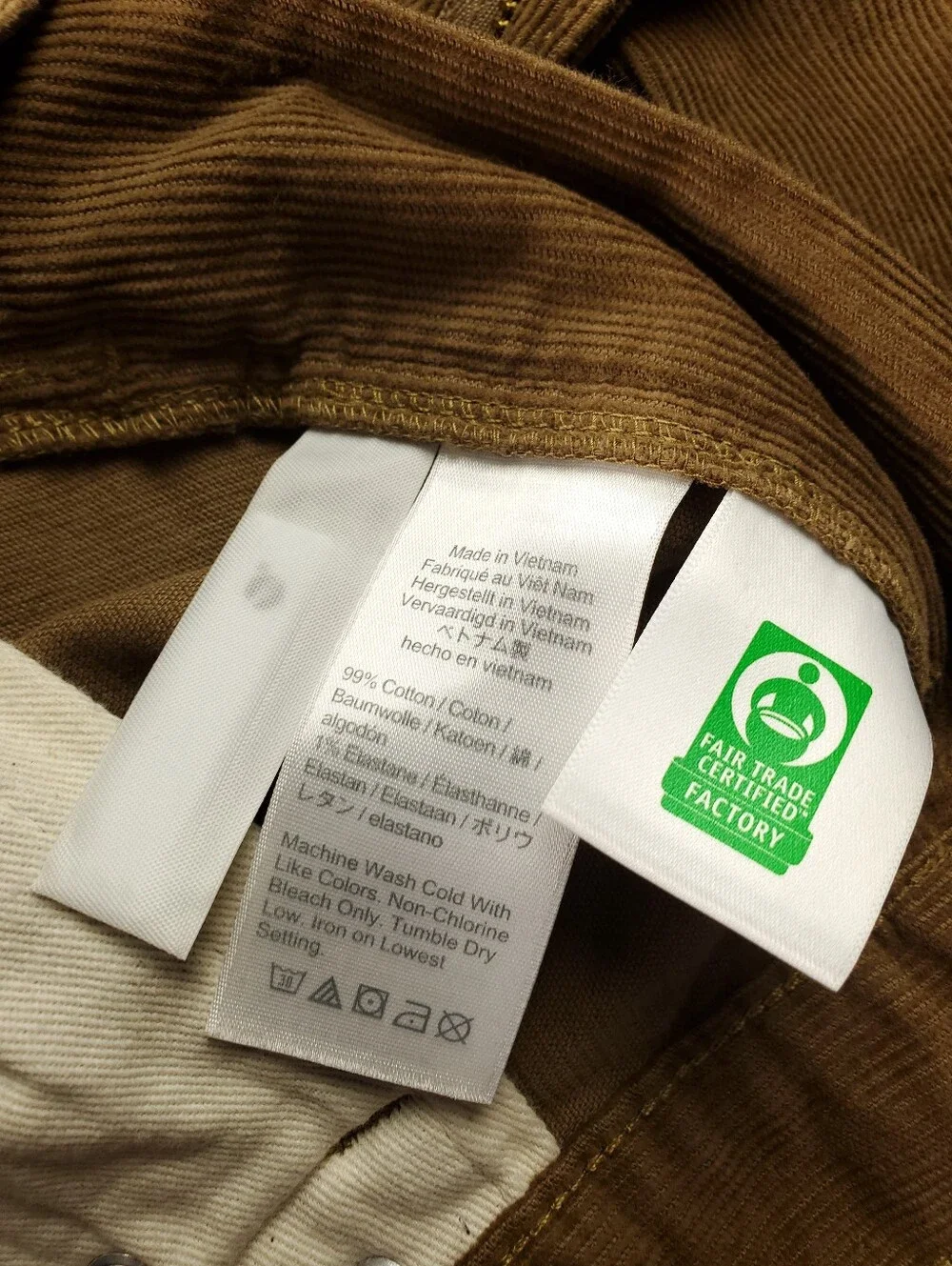 J Crew 484 Slim Fit Stretch Corduroy Pants 31x30 Brown Five Pocket Straight Leg